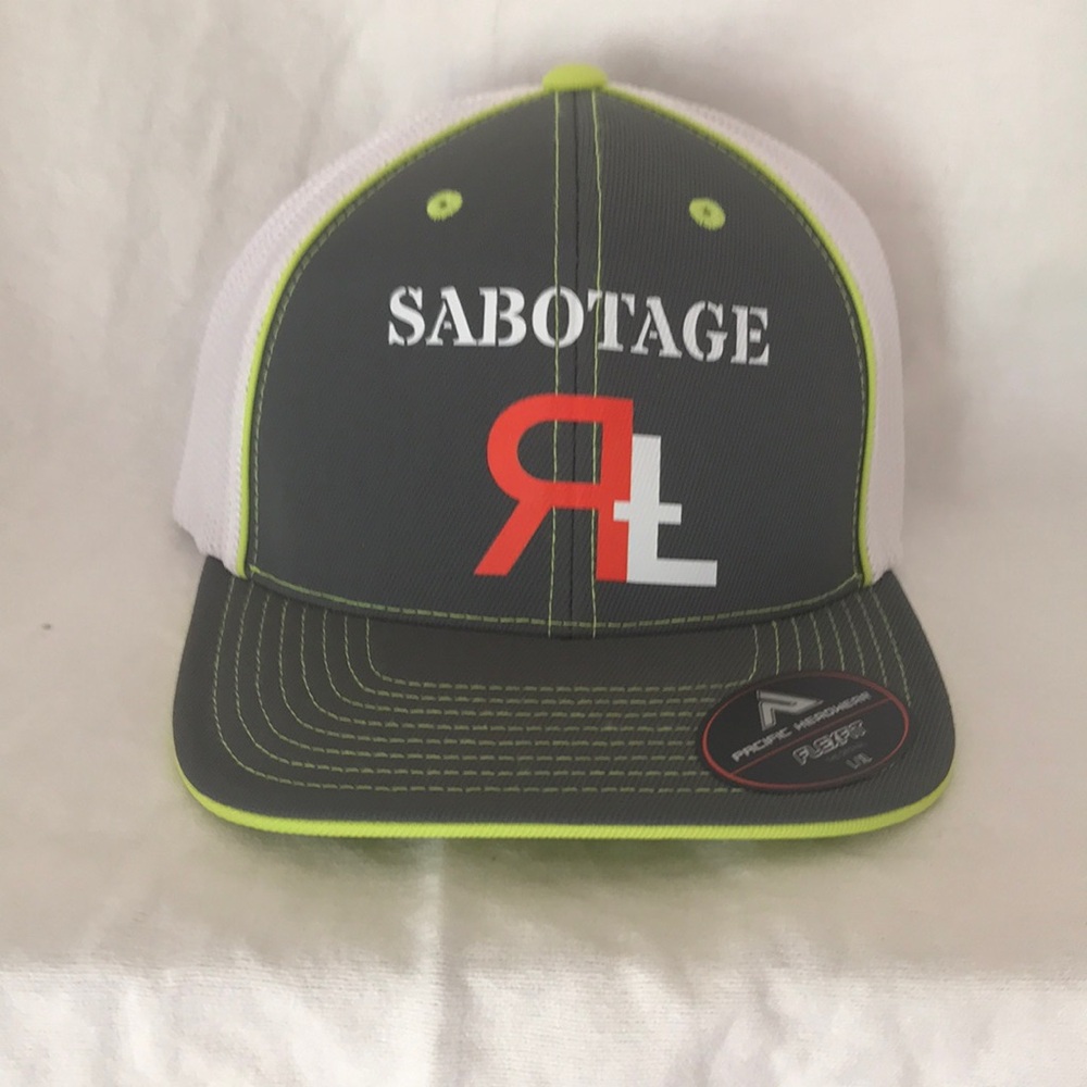 Pacifica Gray and White Cap with Red Accent